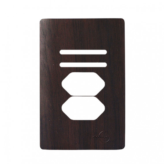 Placa p/ 2 Interruptores + 2 tomadas 4x2 - Novara Tabaco Placa p/ 2 Interruptores + 2 tomadas 4x2 - Novara Tabaco